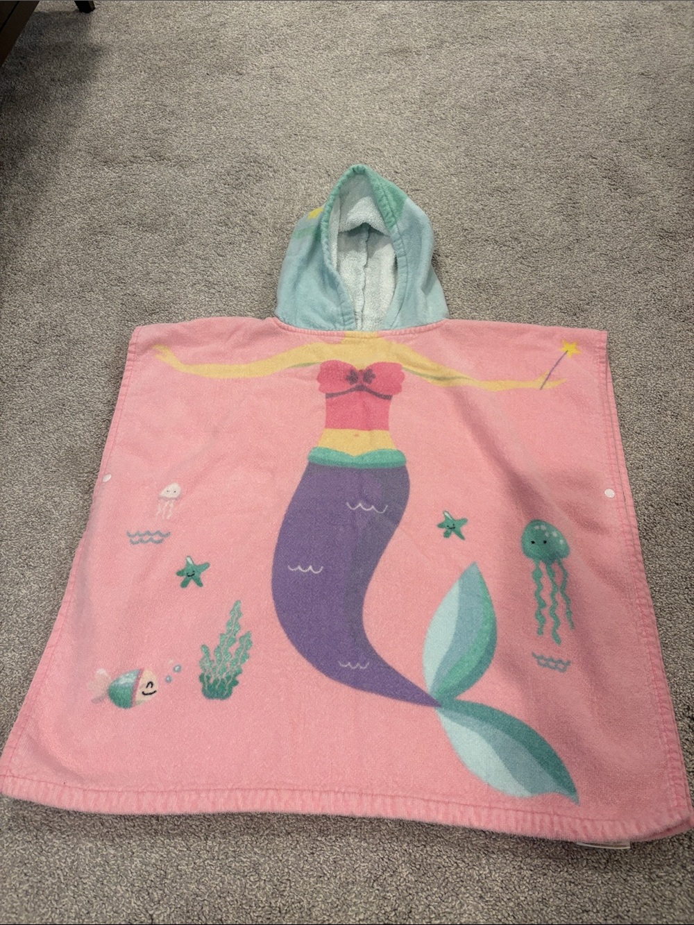 Huntington Home toddler girls hooded mermaid towel